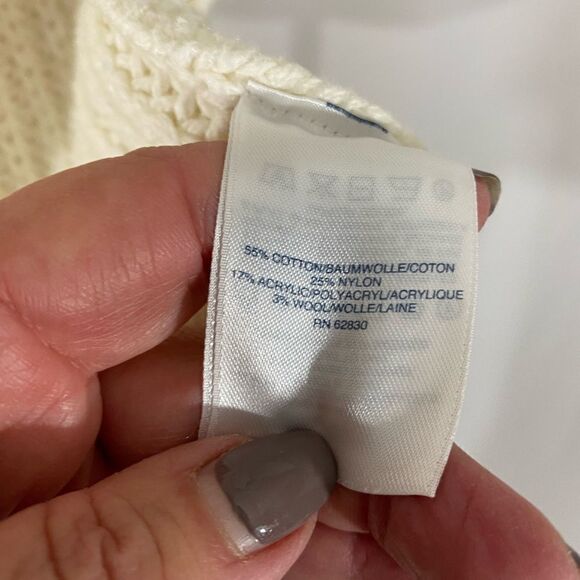 Lands’ End Roll Neck Chunky Knit Cotton Sweater - Picture 9 of 9